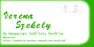 verena szekely business card
